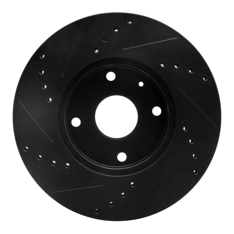 Chevrolet Epica Brake Rotor (1) - Front Right - R1 Concepts - Drilled & Slotted - Black - `04-`10